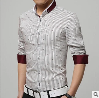 

Plaid Shirt Men Blouses Red Pink Nice Long Sleeve Men Brand Dress Shirts Slim Fit Casual Blouse Unique Neckline Stylish M-4XL