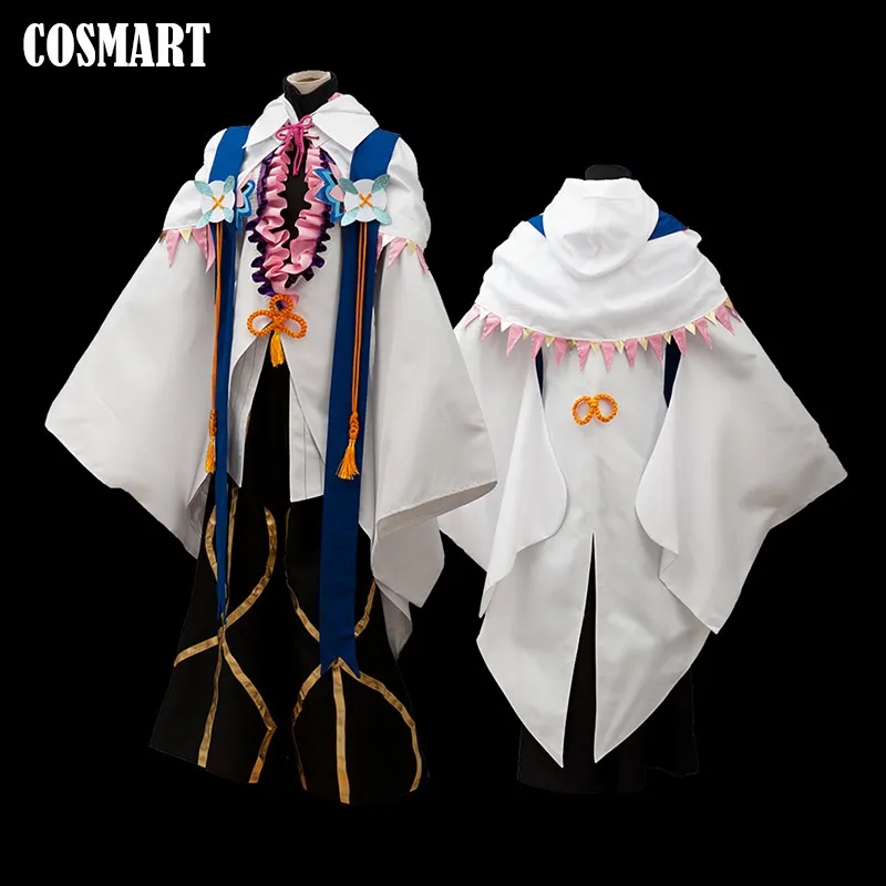 

[Customize] Fate/Grand Order FGO Merlin Flower Magician Cosplay Costume Halloween Suit For Women Outfit New 2019