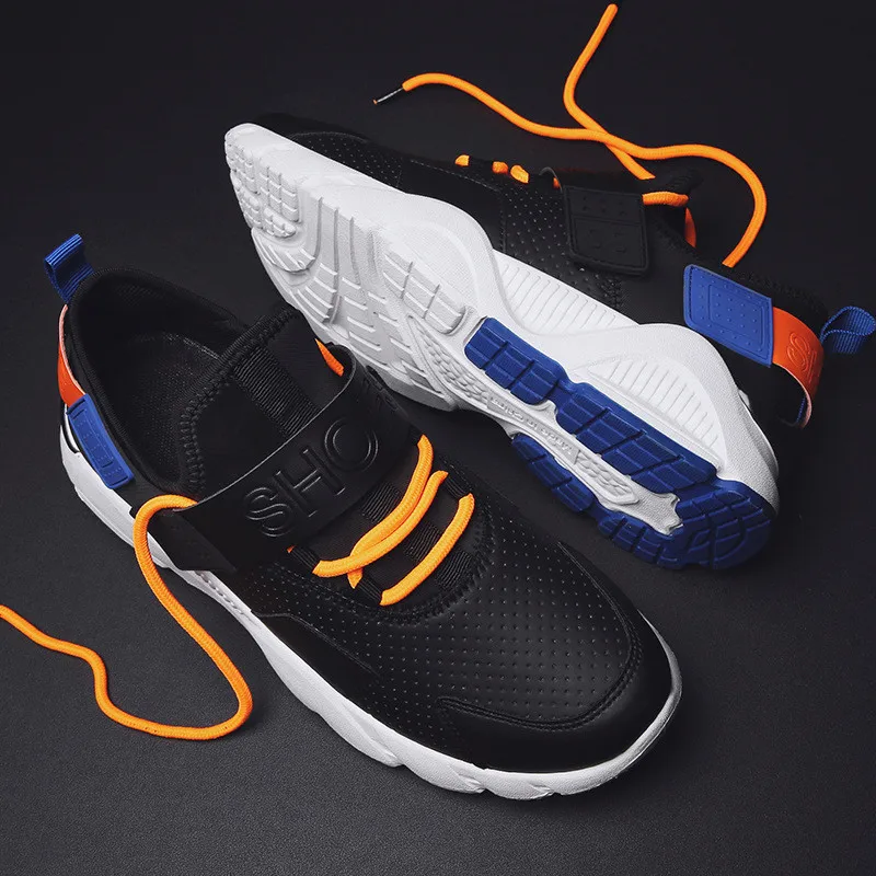 Мужская обувь для бега легкая дышащая из искусственной кожи тренировок и тенниса