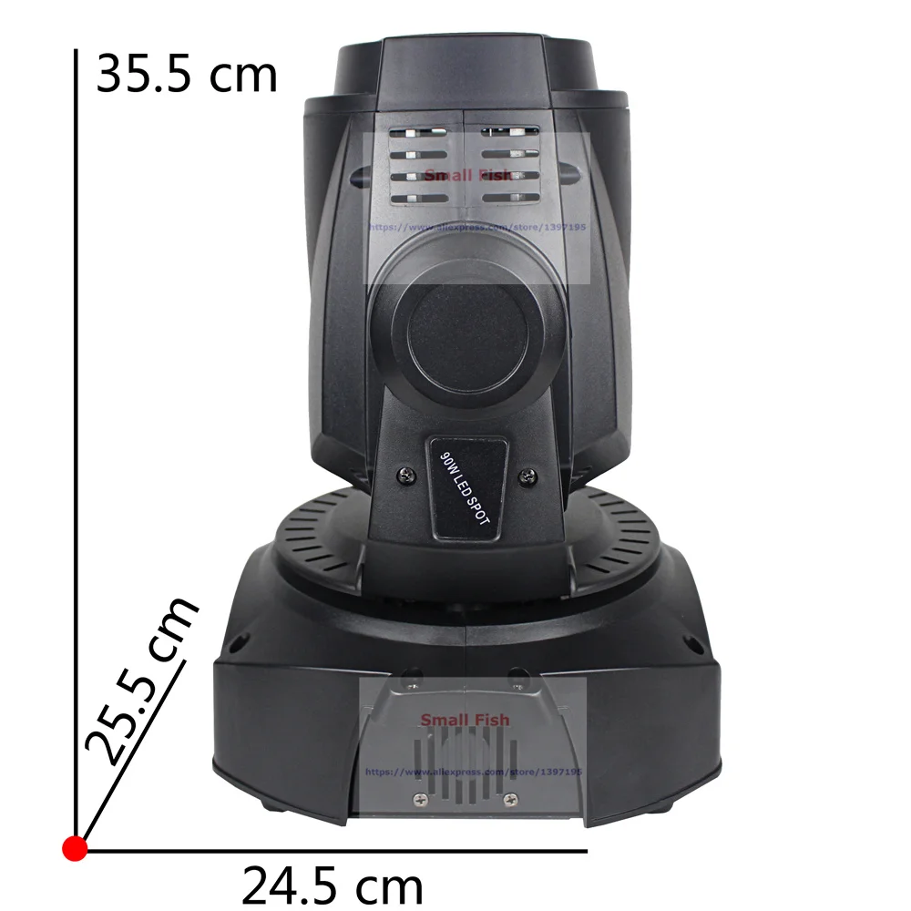 2 упаковки в картонпосылка вку 90 Вт светодиодный прожектор с движущейся головкой
