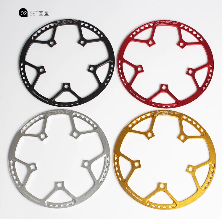 Litepro складывающийся BMX маленький велосипед BCD130 круглая пластина один дисковое зубчатое колесо 45, 47(Европа) 53 56-58 T Звездочка Адреналин