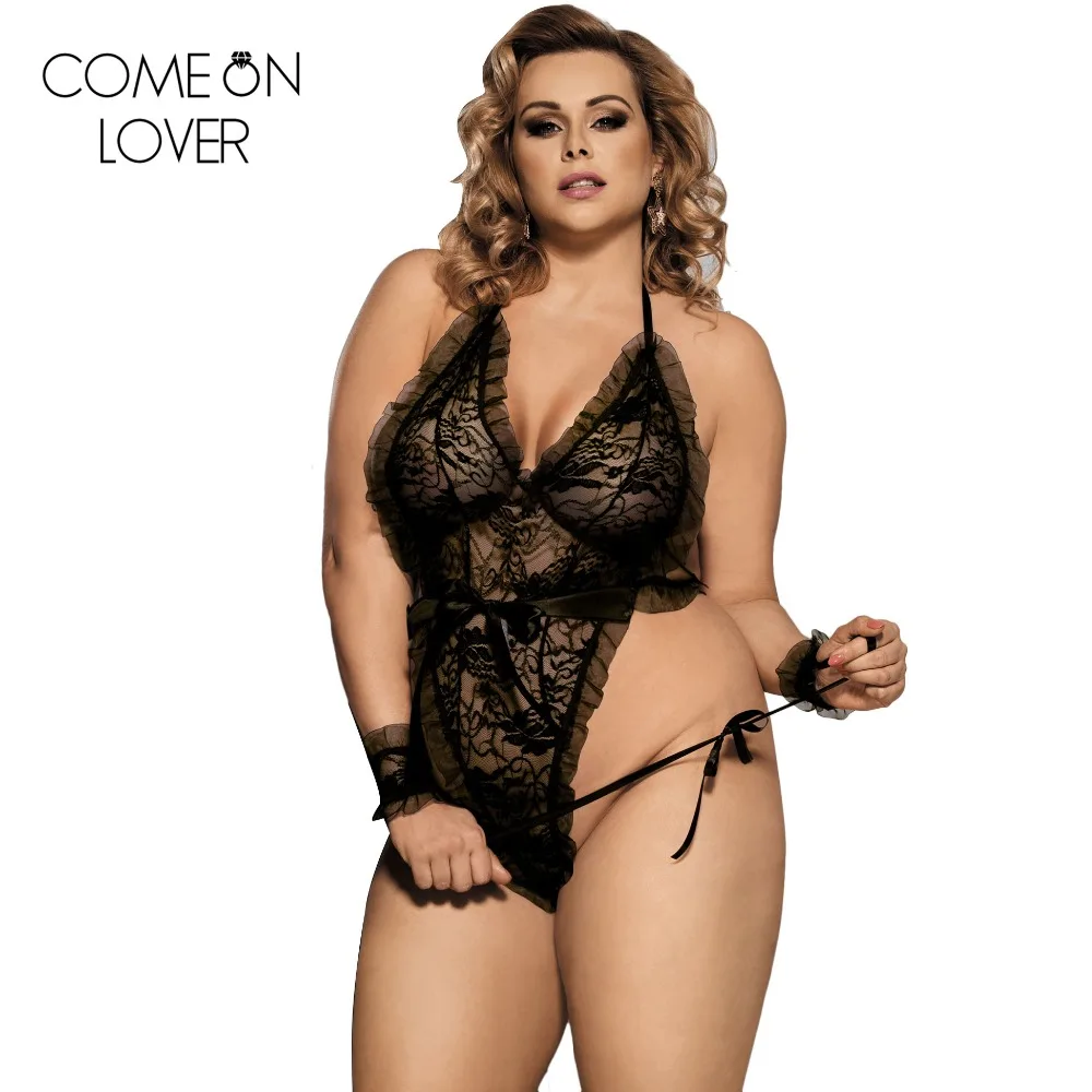 Comeonlover с лямкой на шее без рукавов сексуальное Боди женское белье низким вырезом