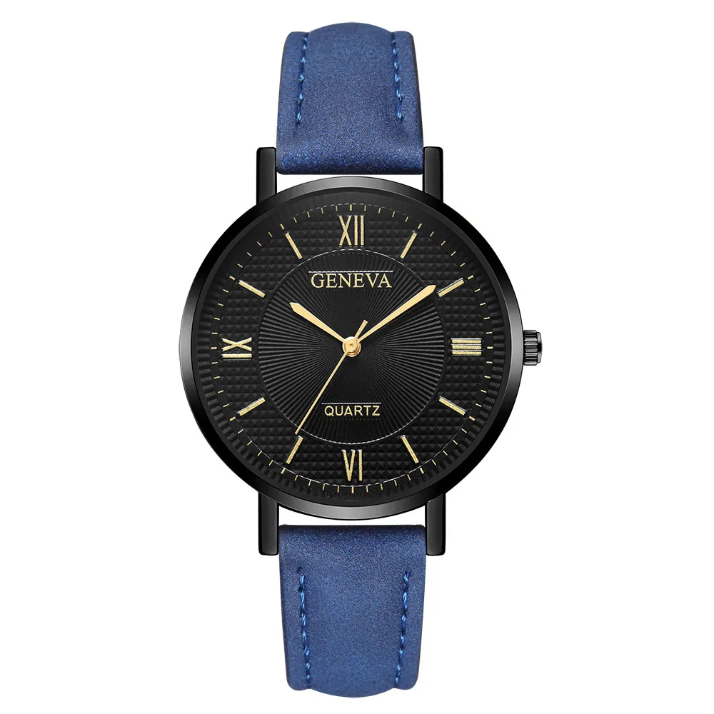 E Новая мода Montre Femme Kadin Saat женские часы GENEVA часы кожаные кварцевые женские часы Relogio Feminino дропшиппинг& A - Цвет: E