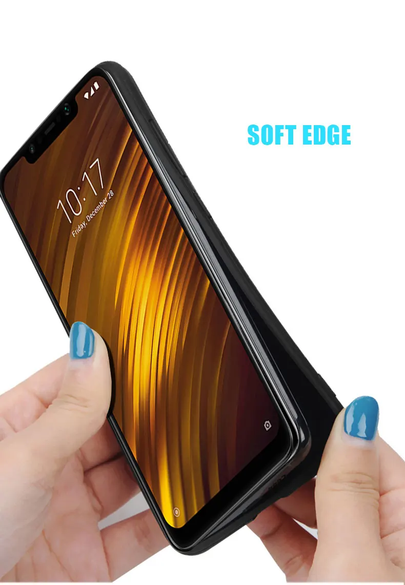 Чехол Pocophone F1, чехол MOFI для xiaomi Pocophone F1, тканевый чехол poco F1, глобальный силиконовый чехол с кромкой, полный Чехол, матовый чехол