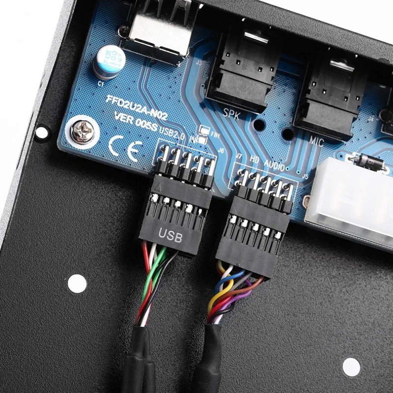 En Labs 2 портовый USB 0 3 концентратор ПК 5 передняя панель аудиоразъем держатель