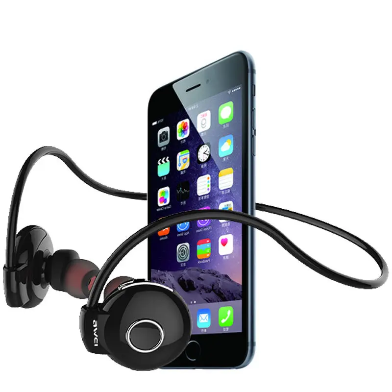 Топ шейные беспроводные Bluetooth наушники стерео спортивные микро для водителя