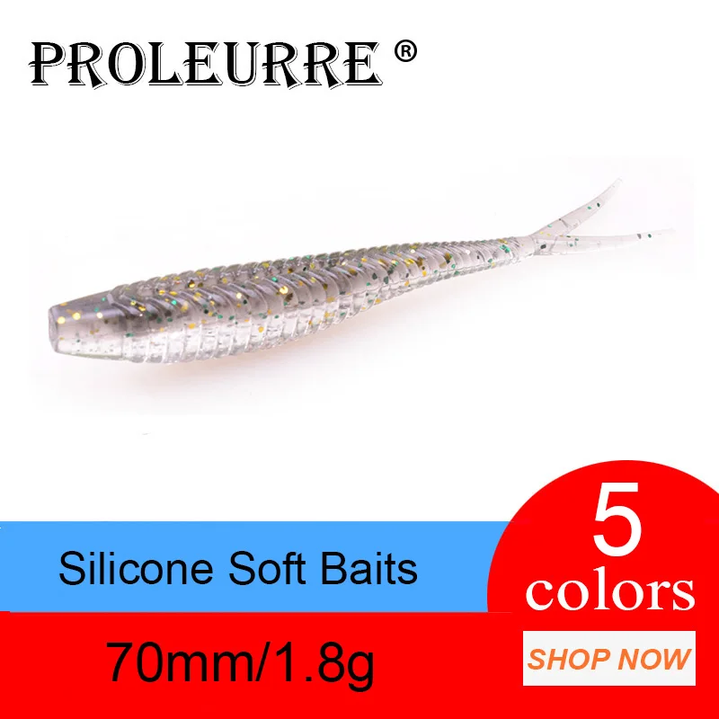 Мягкие рыболовные воблеры Proleurre Easy Shiner 5 шт./лот 70 мм 1 9 г мягкие джиг приманки