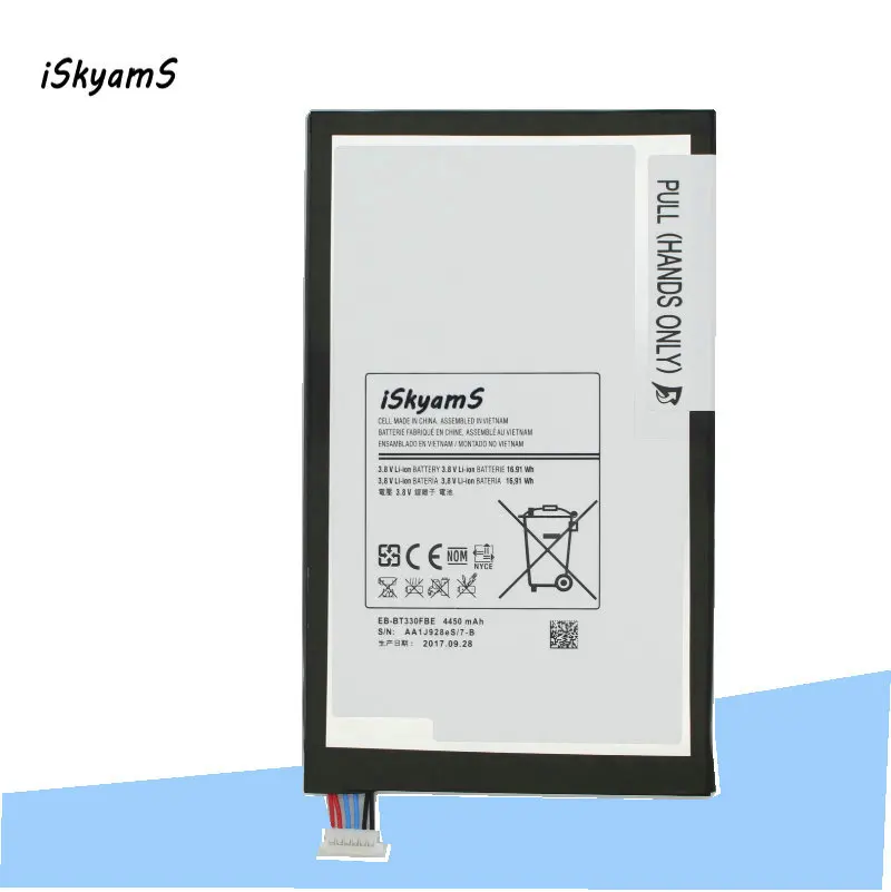 ISkyamS 1x4450 мА/ч EB BT330FBE запасная батарея для Samsung Galaxy Tab 4 8 0 T330 T331 T331C T335 SM