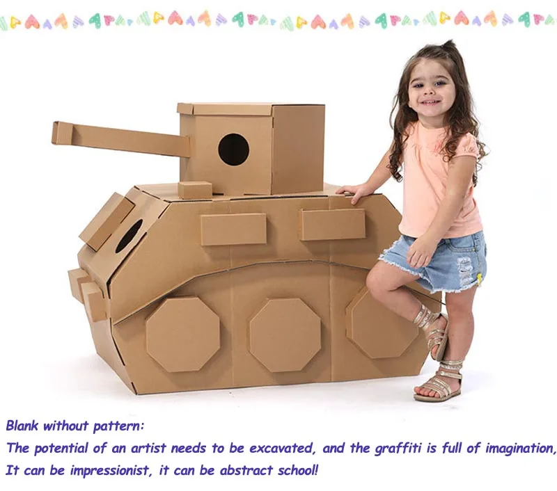 Cool Tank большой diy-раскраска игрушки игрушечный танк детская палатка игра дом