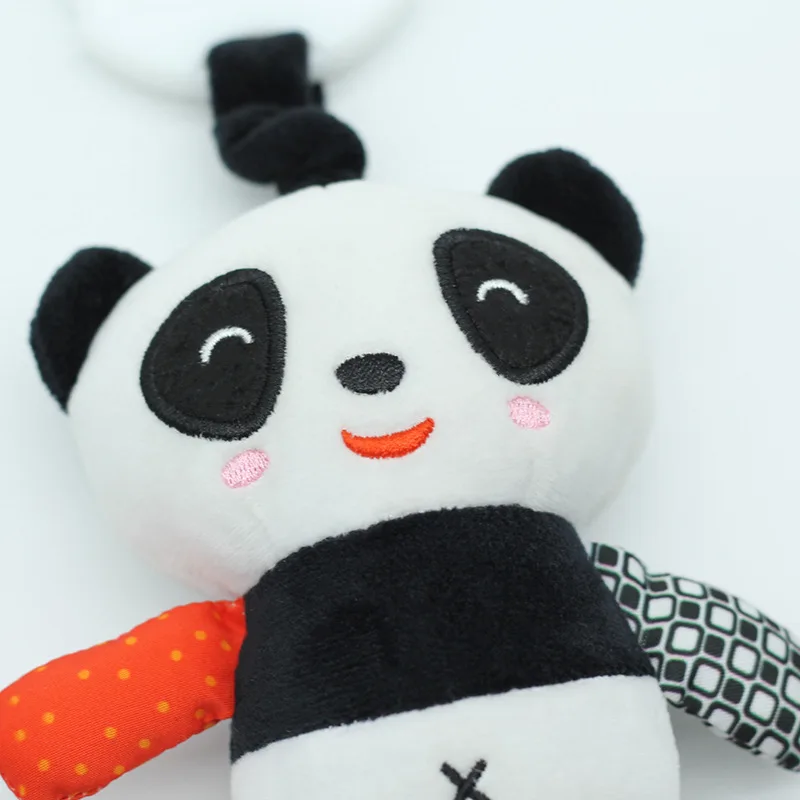 Детские погремушки игрушки мультяшная панда плюшевый ручной Колокольчик для
