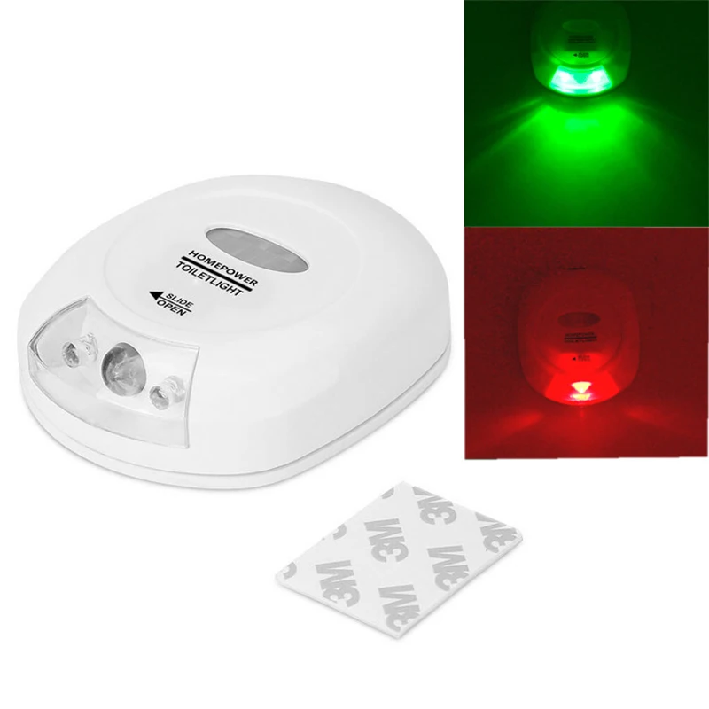 Auto-sensing LED Toilet Light Seat Lamp Night Motion Sensor Bowl Home Bathroom Red&ampGreen |