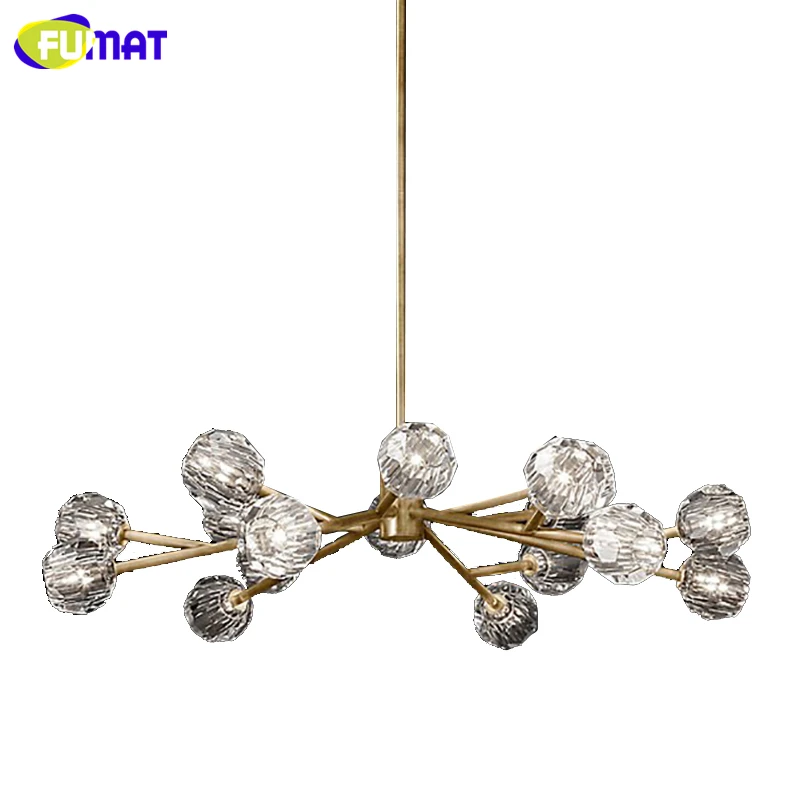 

FUMAT RH Post-Modern K9 Crystal Pendant Lights Art Decor LED Artistic Crystal Lights For Living Room Kitchen Office Lightings