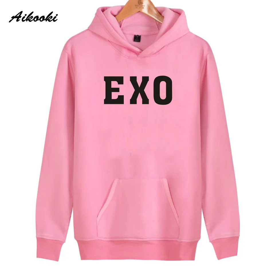 Aikooki Idols EXO толстовка с капюшоном для мужчин и женщин пуловер Весенняя свободная