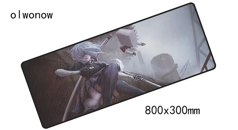 Size 800x300x2mm NieR Automata коврик для мыши 800x300 мм Коврик Для Мыши Компьютерный коврик для мыши HD принт игровой коврик высокое качество геймерские коврики для мыши - Цвет: Size 800x300x2mm