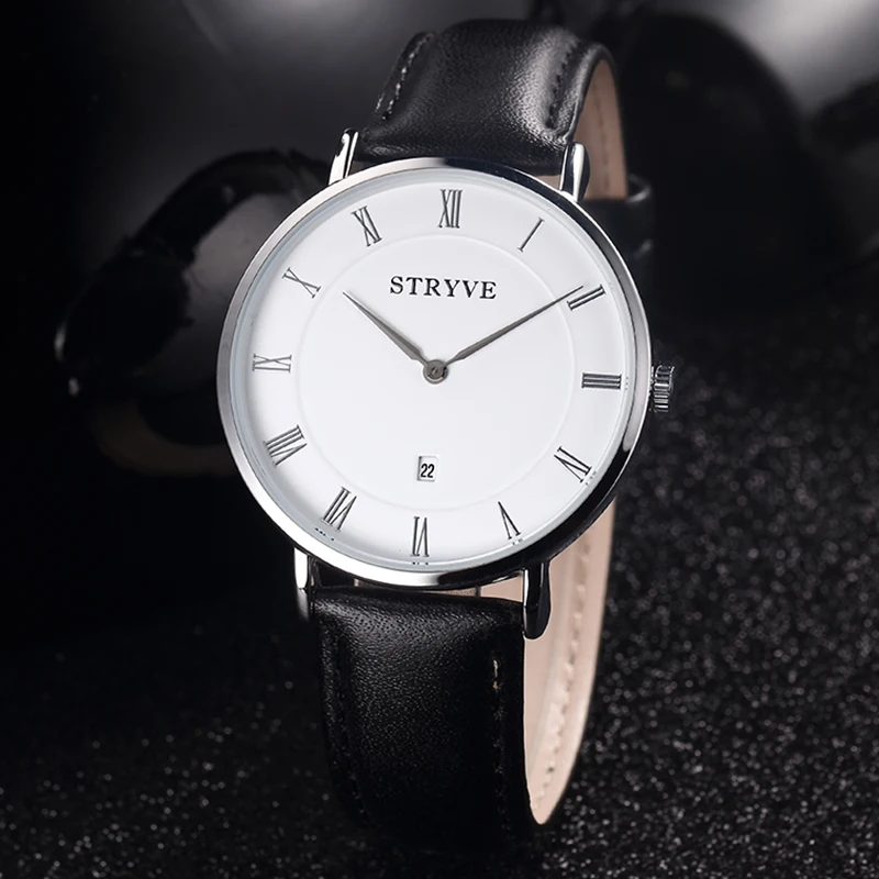Montre Stryve Брендовые женские часы минималистичные простые ультра тонкие с