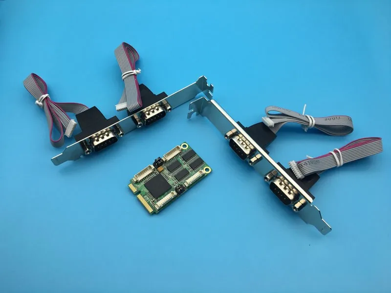 Последовательный мини преобразователь PCI E в 4 портовый адаптер COM порт RS232 RS 232