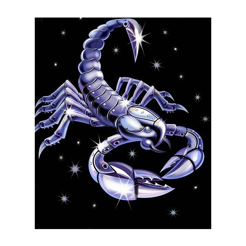 

Алмазная 5D картина «сделай сам», животное Скорпион, полная вышивка, вышивка крестиком, мозаика, простота, домашний декор, подарок ручной раб...
