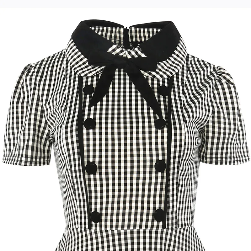 Berydress vintage 1950 s женщин отложным воротником с коротким рукавом коктейль swing dress