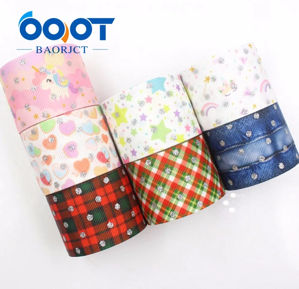 OOOT BAORJCT ленты для мультфильмов 38 мм 10 ярдов с термопередачей напечатанные grosgrain