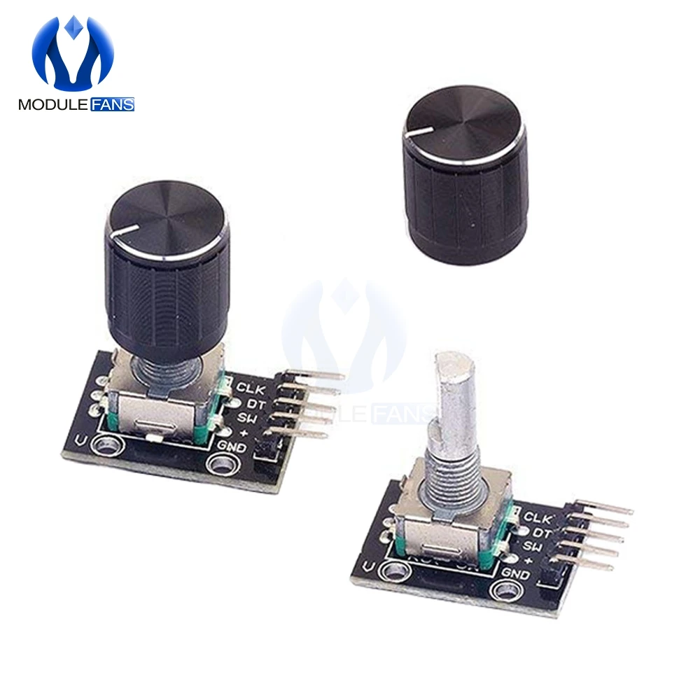 KY-040 360 градусов Поворотный модуль кодировщика для Arduino Кирпич Датчик переключатель макетная плата с штырьками с половинными отверстиями
