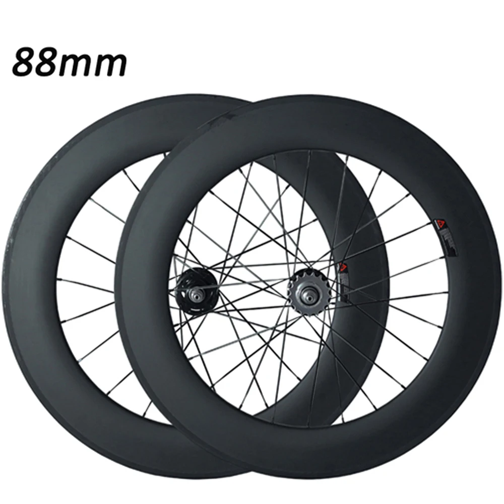 OZUZ трек колесная 88 мм глубокие колеса из углеродного волокна 17 т Cogs Clincher Tubular тлип