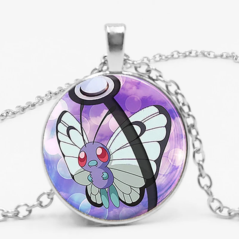 Pokeball ожерелье с кулоном модное милое Покемон Umbreon Круглый купол стеклянный Vaporeon детское ожерелье с кулоном Мега подарок дружбы