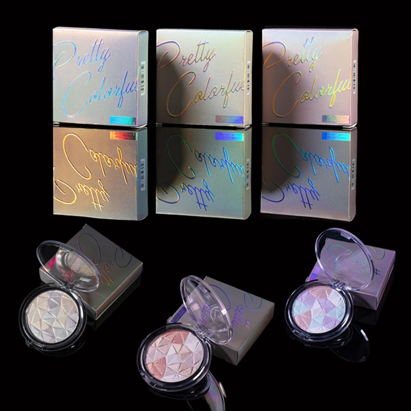 MEIS beauty Makeup Shimmer Хайлайтер для контуринга лица Косметика прессованная пудра хайлайтер палитра осветляет кожу Maquiagem