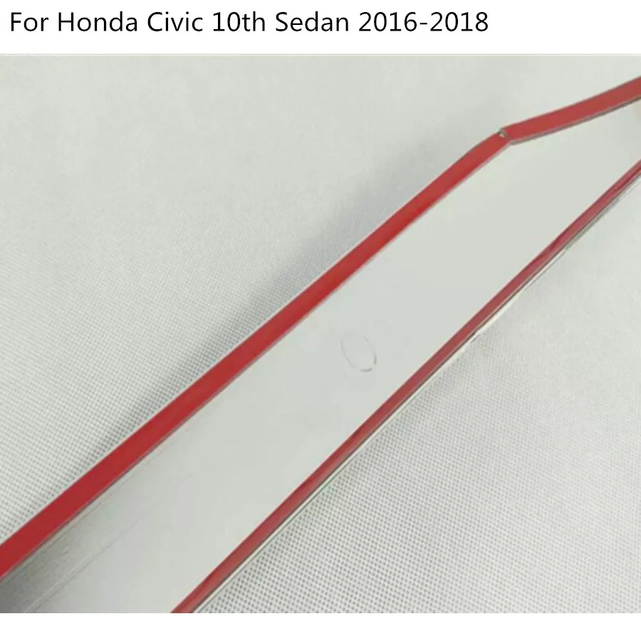 Car Styling Bumper Engine ABS Chrome Trim Front Grid Grill Grille Frame Edge For Honda Civic 10th Sedan 2016 2017 2018 2019 | Автомобили и