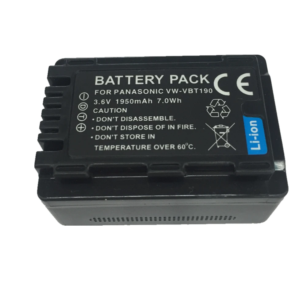 VW VBT380 VBT190 батареи для камеры цифрового фотоаппарата Panasonic HC V110 V130 V160 V180 V201 V210 V250