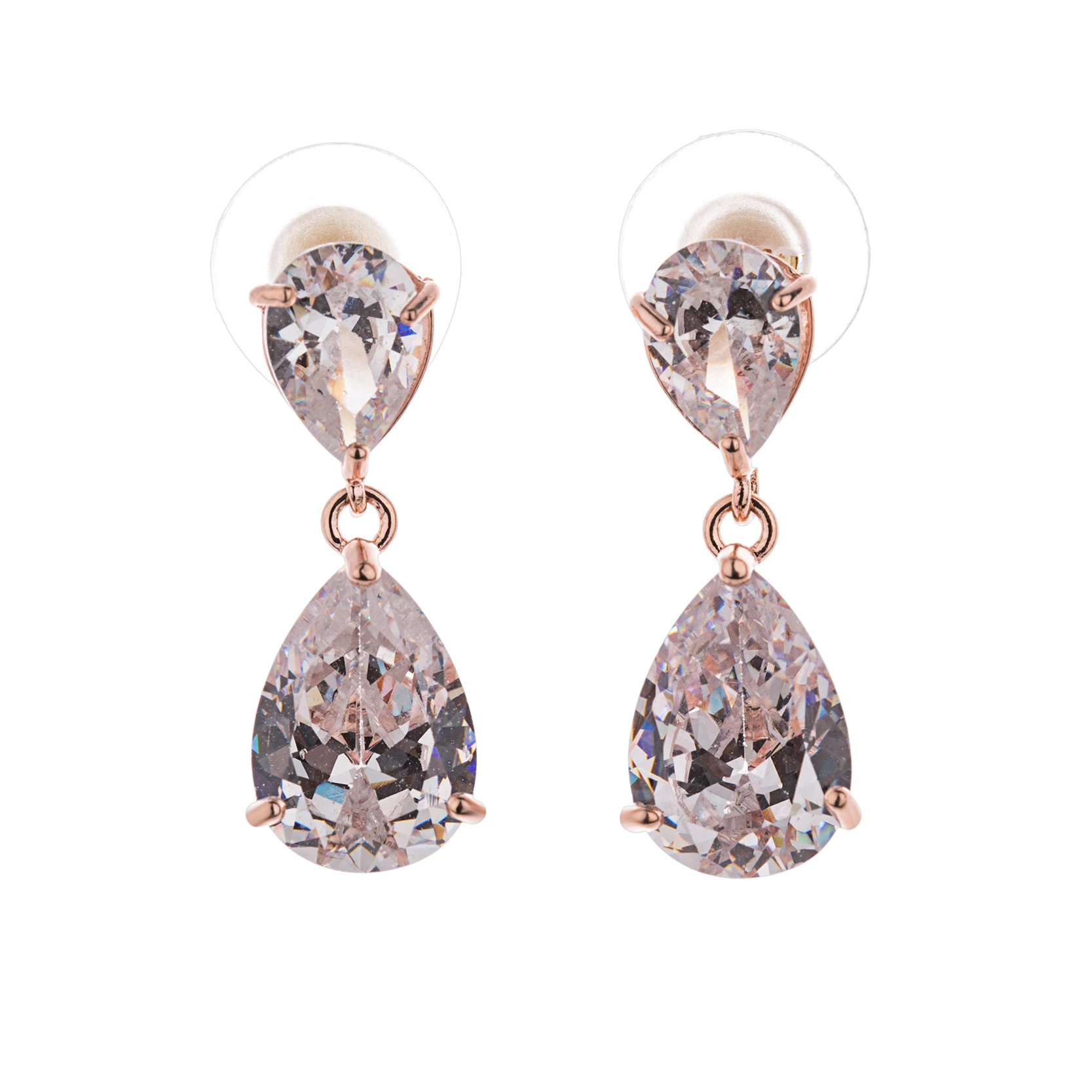 Женские серьги золотого цвета модные блестящие с фианитом | Украшения и