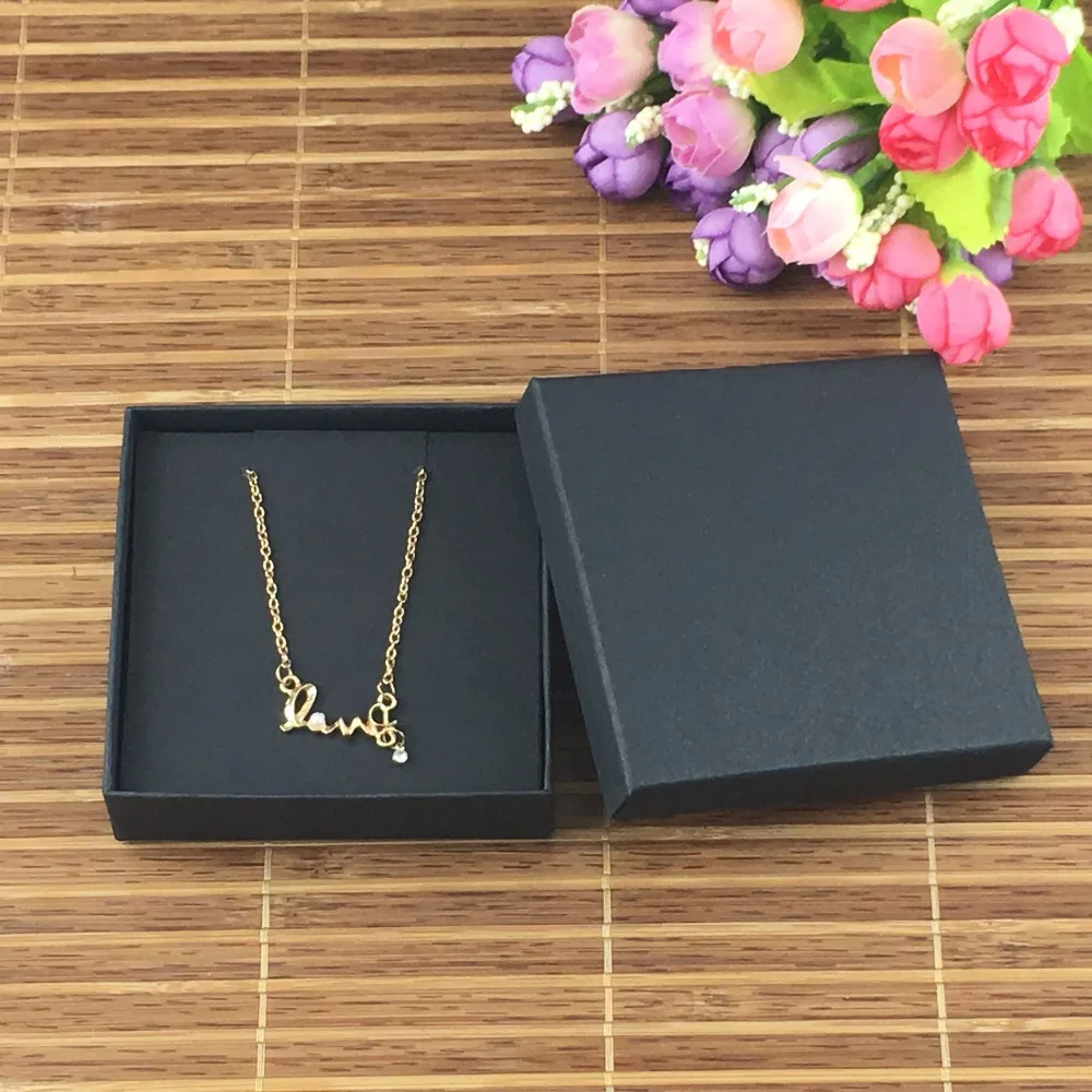 20pcs Black Jewelry display Boxes with Paper Bottom bracket Necklace Boxes&ampEarring Box and Accessory Packaging | Украшения и