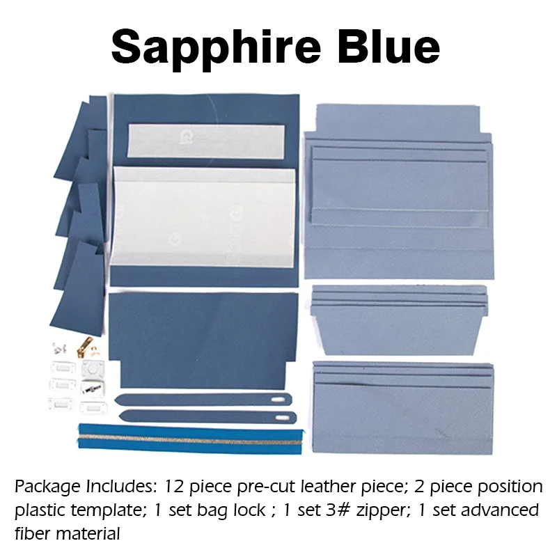 Sapphire Blue WUTA 706, ручная работа, известный клатч, кошелек, кожаный набор, сумочка, кошелек, полуфабрикат, сделай сам, подарок, EPSOM, кожа, Франция, импорт - Цвет: Sapphire Blue