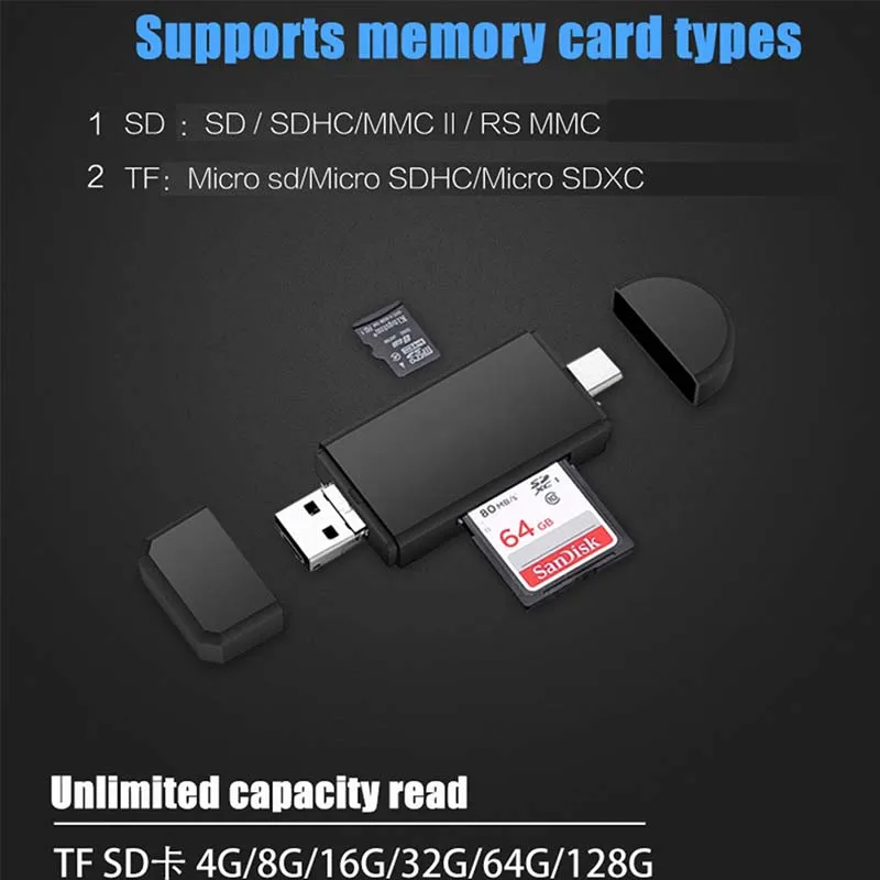 Практичный Android TF кард ридер Micro USB SD портативный Прочный мультикард для