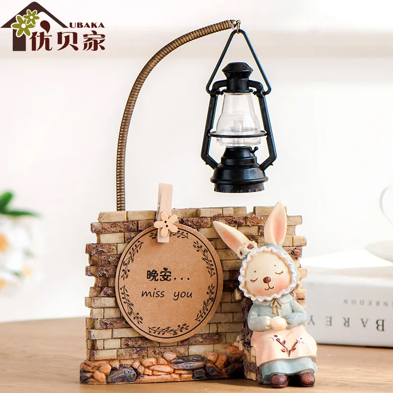 Кролик домашний Декор Аксессуары изделия из смолы Хрустальный шар бар ТВ кабинет