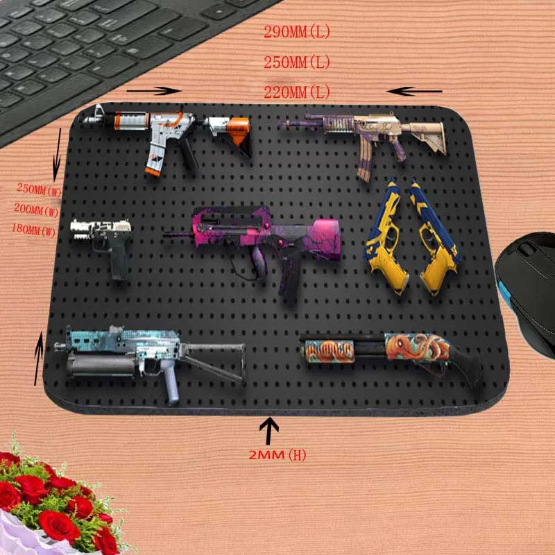 Mairuige без коврик для мыши резиновый пистолет Мышь тормозные колодки Cs Go Counter Strike