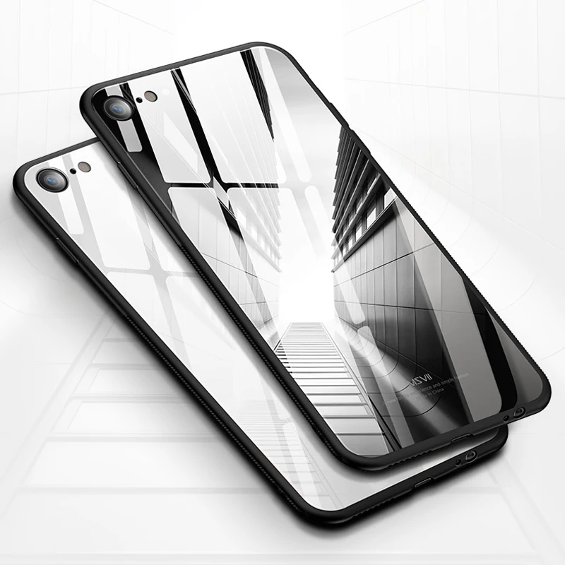 Fashion For iPhone 6 6s Plus Case Original MSVII Luxury Thin TPU &amp Tempered Glass Full Protection Cover 6sPlus |