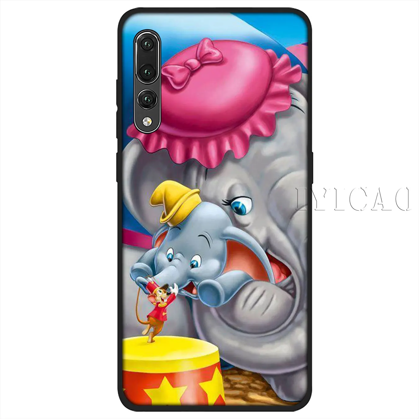 IYICAO Dumbo Cute elephant Anime Soft Silicone Case for Huawei P30 P20 Pro P10 P9 P8 Lite Mini 2017 2016 P smart Z 2019 Cover |