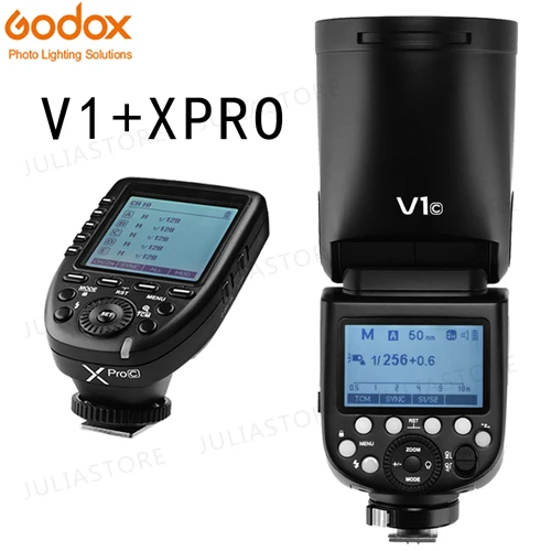 V1 With XPRO Godox V1 флэш-V1C V1N V1S V1F V1O ttl 1/8000s HSS Литиевая Батарея Вспышка Speedlite для цифровой зеркальной камеры Canon Nikon sony Fuji Olympus - Цвет: V1 With XPRO