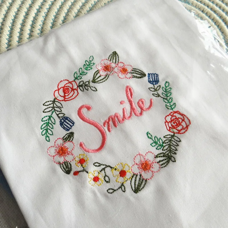 Hoomall 1 шт. хлопковый вышитый Коврик для кухонного стола панель бокалов вина белый