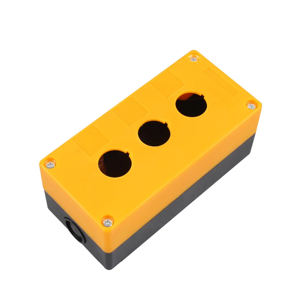 PBX03 Yellow 3 Holes Push Button Control Station Switch Box/Waterproof Box 150*71*64mm | Обустройство дома