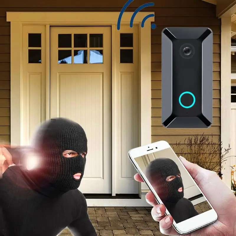 

20P Smart Wireless Doorbell 140 Wide Angle Lens 7 Video Intercom Night Vision Security Ring Preview Recording