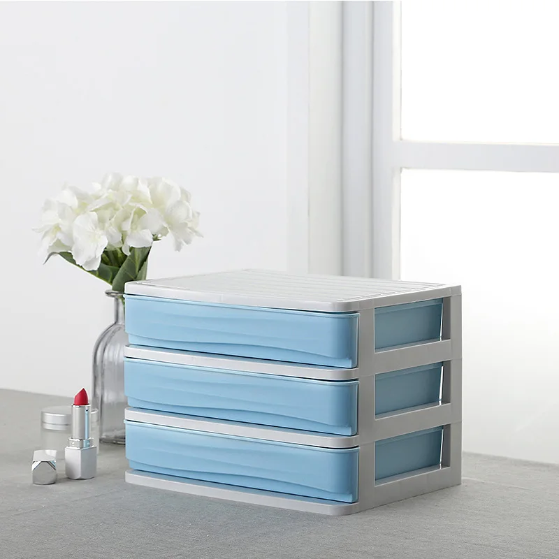 3 layer drawer-blue JULY'S SONG пластиковый косметический ящик Органайзер для макияжа коробка для хранения косметики контейнер для ногтей шкатулка держатель настольный чехол для хранения - Цвет: 3 layer drawer-blue