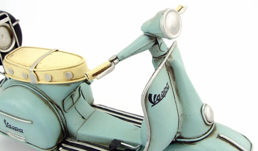 Абсолютно новая модель мотоцикла ручной работы 1965 VESPA металлический мотоцикл артефакт модель игрушки для коллекции подарок украшение