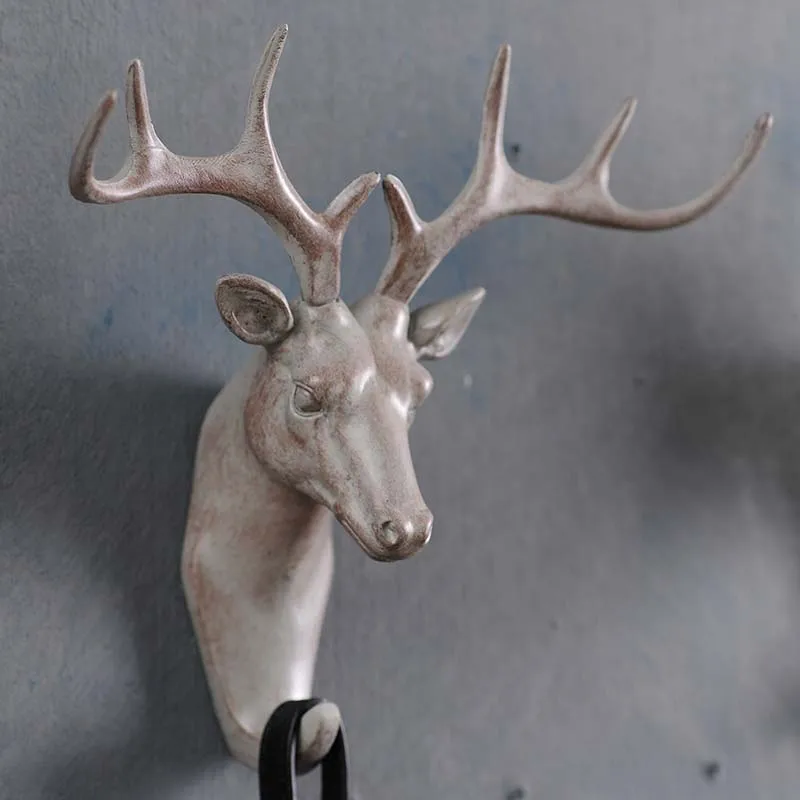 Декоративные настенные крючки с изображением американского оленя креативные