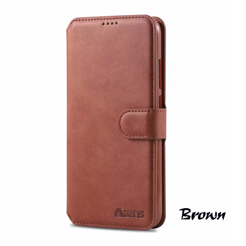 Brown AZNS Redmi 5plus note5pro чехол из искусственной кожи чехол-портмоне с откидной крышкой крышка чехол для Xiaomi Redmi 6 7 6Pro 6A note5 note6 note7 A2 Lite чехол - Цвет: Brown