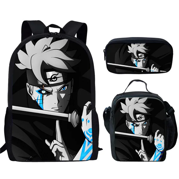 HK3181CGK Coloranimal ученик средней школы рюкзак 3 шт. набор Boruto Наруто школьная сумка Япония аниме печать детский рюкзак на плечо для мальчика - Color: HK3181CGK