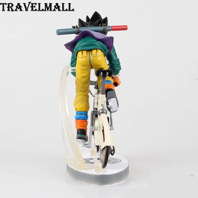 TraVelMall New in Box Anime Son Goku Gokou Bicycle Ver. 18cm PVC Action Figure Toy Doll for Dragon Ball DragonBall Z kids gift | Игрушки и