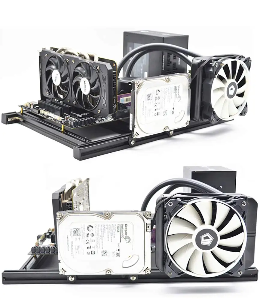 DIY Сборка блоков здания ITX ATX MATX EATX PC испытательная скамья компьютер открытая