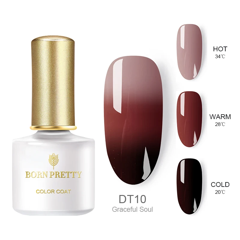 BORN PRETTY Delux термальный Гель-лак 6 мл 3 слоя температуры изменение цвета замочить от УФ-Гель-лак для нейл-арта