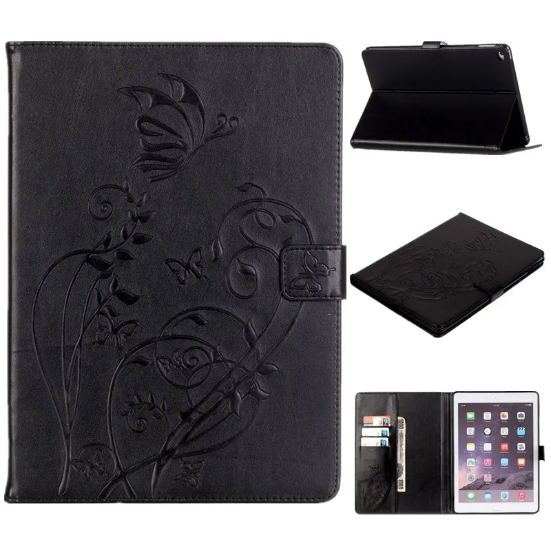 Цветок печать для iPad Air 2 Чехол книжка Flip Стенд PU кожа 6/Air чехол Tablet A1566 A1567 с